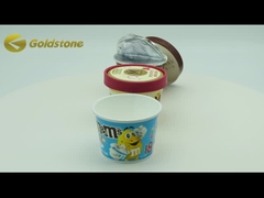 Sustainable Gold Foil Ice Cream Paper Cups Food Grade Recycled Paper Cups 3.5oz