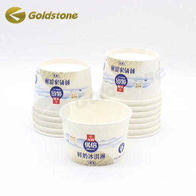 Glossy Lamination Ice Cream Containers Leak Resistant Sustainable Paper Cups