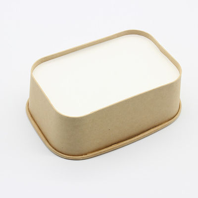 500ml Food-Safe And Versatile Rectangular Paper Bowls For Salads Pasta Desserts