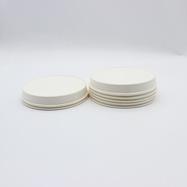 Plain Food Grade Disposable Cup Lids Paper Ice Cream Cups With Lids Custom 0
