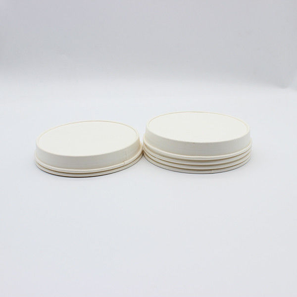 Plain Food Grade Disposable Cup Lids Paper Ice Cream Cups With Lids Custom 1