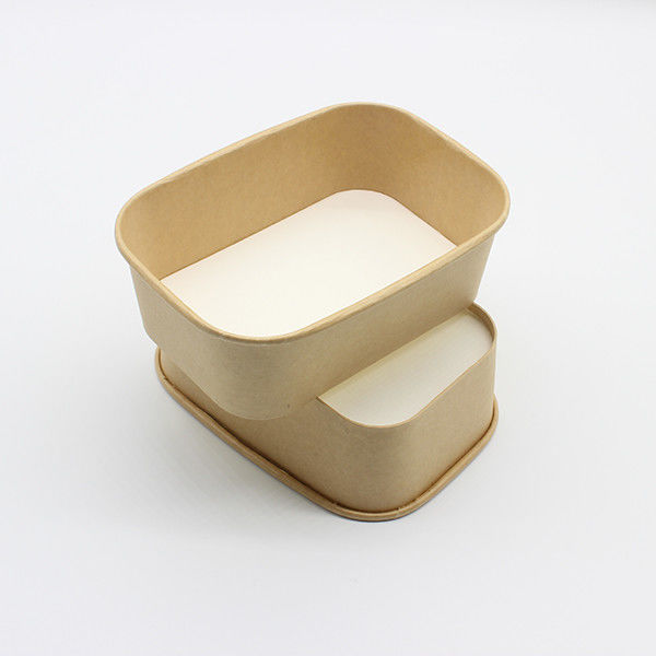 500ml Rectangular Paper Bowls Eco-Friendly And Practical For Food Service 0